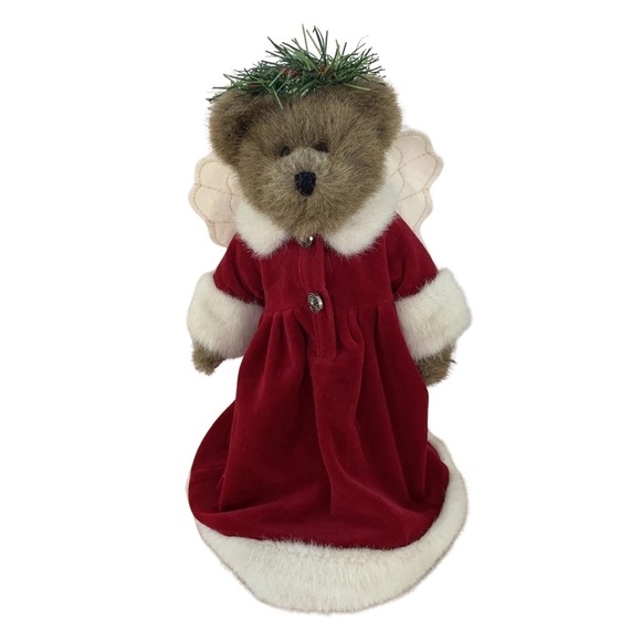 Holly Beary Vintage Retired Boyds Bear Angel Christmas 12” Tree Topper - Picture 1 of 4